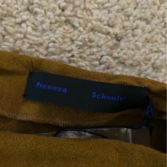 Proenza Schouler Women’s twist-detailing wrap dress Brown Size 12 NWT Crepe Midi - Picture 5 of 11